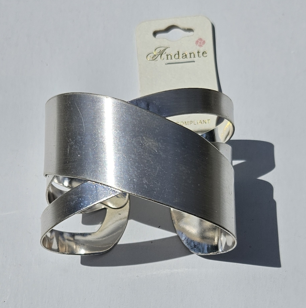 Silver Womens Cuff Bracelet Accessory